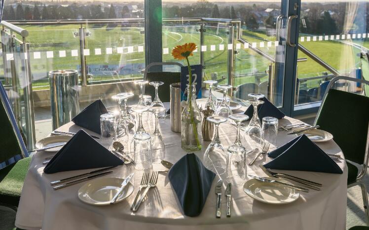 Hospitality table at Doncaster Races